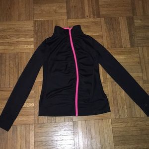 Pink and black workout jacket